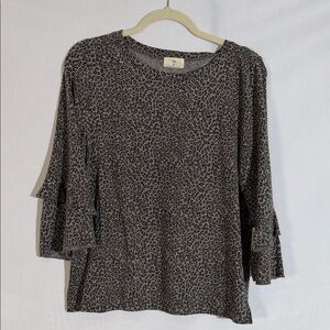 NWT Anthropologie t.la Top Size M leopard Animal Print